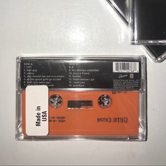Billie Eilish Exclusive Orange Cassette Tape - Picture 3 of 4